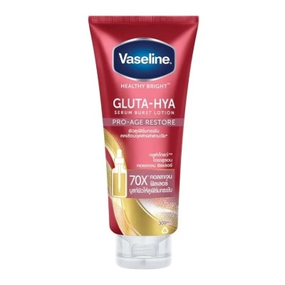 Vaseline วาสลีน เฮลธี้ ไบรท์ กลูต้า-ไฮยา เซรั่ม เบิสท์ โลชั่น โปร-เอจ รีสโตร์ 300 มล.