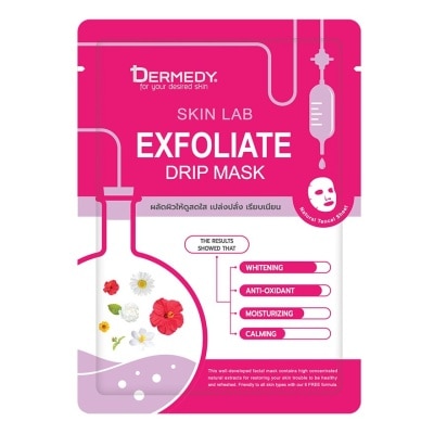 Dermedy Dermedy Skin Lab Exfoliate Drip Mask 1'S มาสก์หน้า ผลัดผิว สดใส เปล่งปลั่ง เรียบเนียน