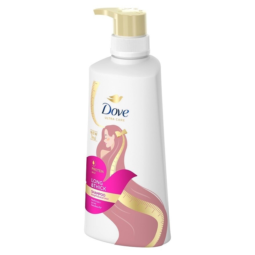 Dove Shampoo Protein Max Long  Thick 410 Ml. บำรุงเส้มผม ผมยาวหนา