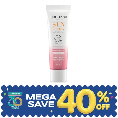 Srichand - Srichand Sunlution Skin Whitening Sunscreen SPF50+ PA++++ 40ml. image