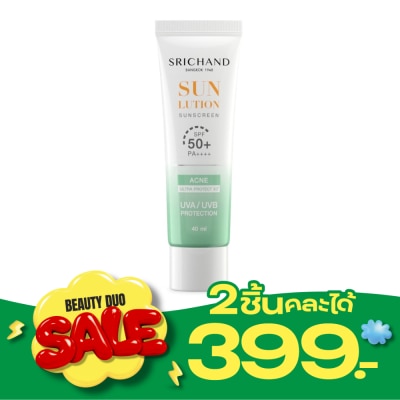 Srichand Srichand Sunlution Acne Care Sunscreen SPF50+ PA++++ 40ml. image