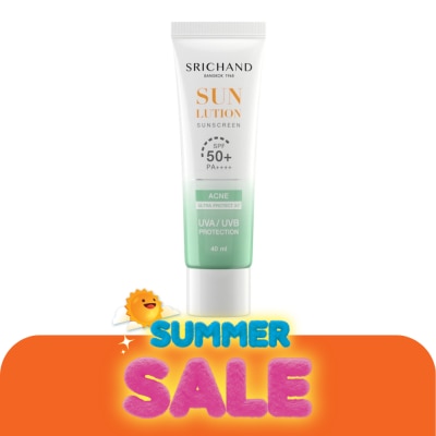 Srichand - ศรีจันทร์ ครีมกันแดด ซันลูชั่น แอคเน่ แคร์ ซันสกรีน SPF50+ PA++++ 40มล.