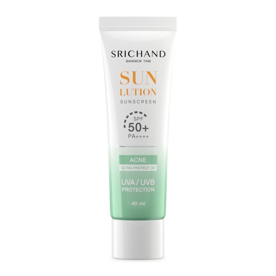 Srichand Sunlution Acne Care Sunscreen SPF50+ PA++++ 40ml.