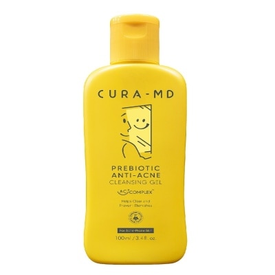 CURA-MD คูร่า-เอ็มดี พรีไบโอติก แอนไท แอคเน่ คลีนซิ่ง เจล 100 มล. เจลล้างหน้าสำหรับผิวเป็นสิว