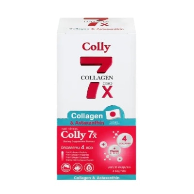 Colly Colly 7x Cap Collagen  Astaxanthin Dietary Supplement 4 Sachets/Box (10 Capsules/Sach