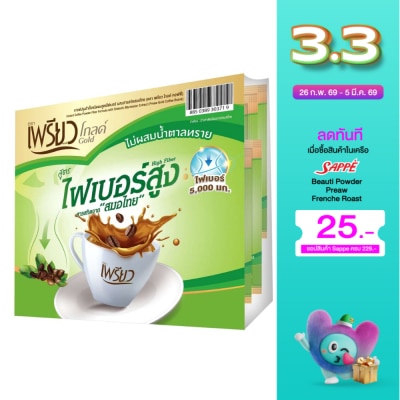 Preaw Preaw Instant Coffee Gold Fiber 24sac (Sugar Free)