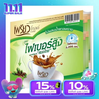 Preaw Preaw Instant Coffee Gold Fiber 24sac (Sugar Free)