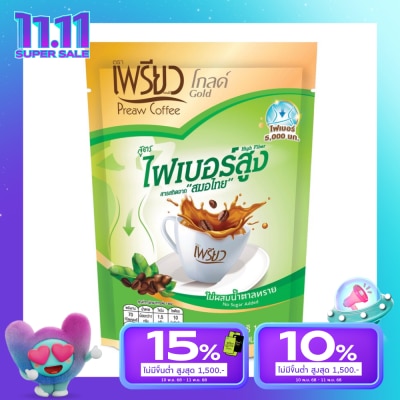 Preaw Preaw Instant Coffee Gold Fiber 4sac (Sugar Free)