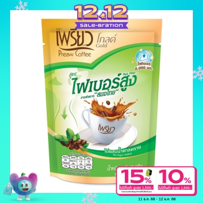 Preaw Preaw Instant Coffee Gold Fiber 4sac (Sugar Free)