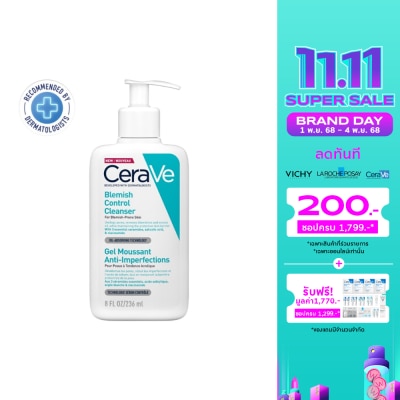 Cerave Cerave Blemish Control Cleanser 236 ml. Gel to Foam Cleanser for Blemish-Prone Skin