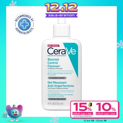 Cerave Cerave Blemish Control Cleanser 236 ml. Gel to Foam Cleanser for Blemish-Prone Skin