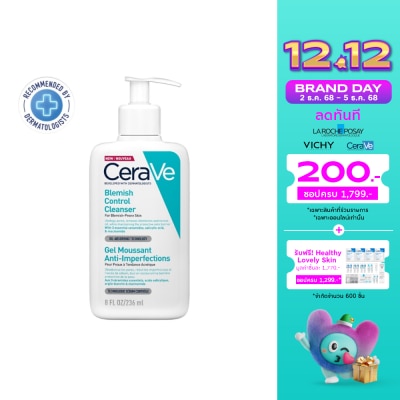 Cerave Cerave Blemish Control Cleanser 236 ml. Gel to Foam Cleanser for Blemish-Prone Skin