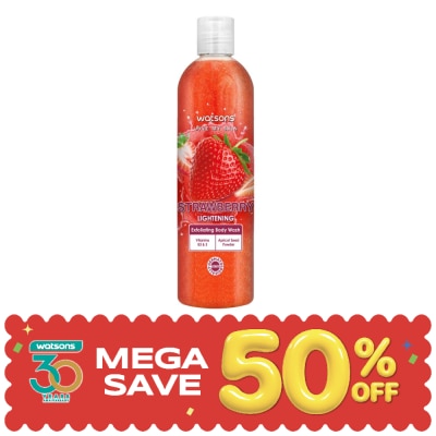 WATSONS - วัตสัน สตรอว์เบอร์รี่ เอ็กซ์โฟลิเอตติ้ง บอดี้ วอช 410กรัม. image