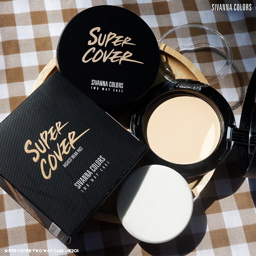 Sivanna Super Cover Two Way Cake Powder 10g. 01 Light Beige