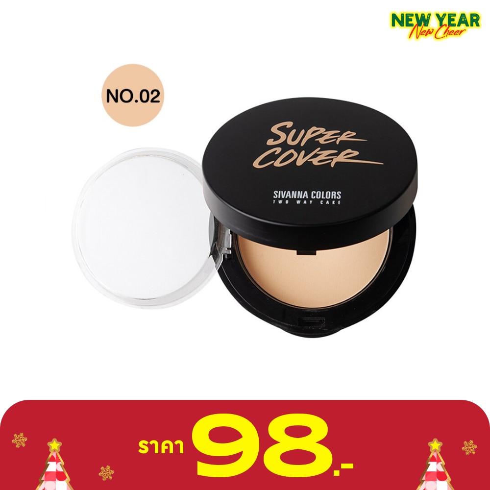Sivanna Super Cover Two Way Cake Powder 10g. 02 Natural Beige