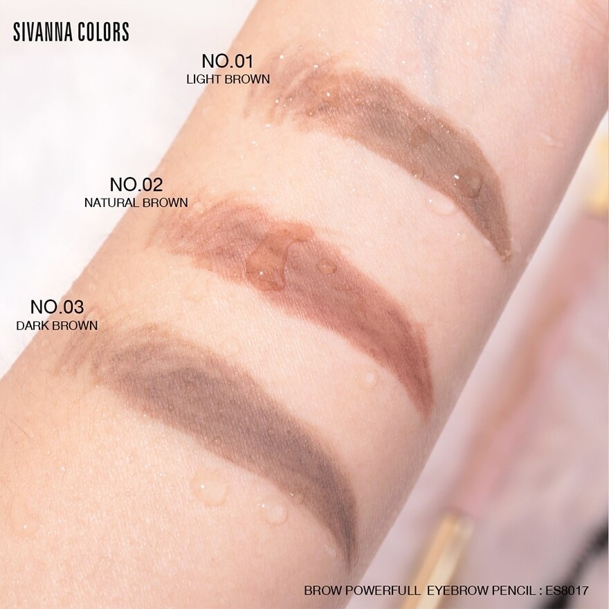 Sivanna Powerfull Eyebrow Pencil 0.1g. 02 Natural Brown