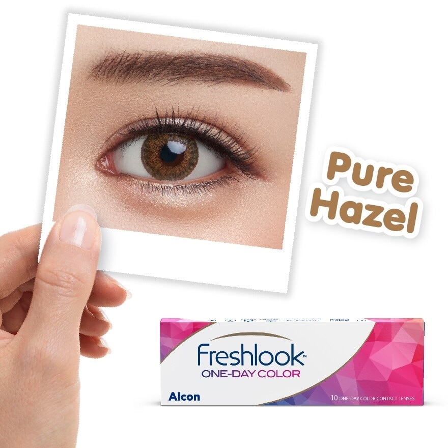 เฟรชลุค วันเดย์ คอนแทคเลนส์ เลนส์สัมผัส ชนิดรายวัน สี Pure Hazel -4.00 (10 ชิ้น)