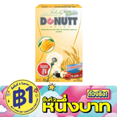 Donutt - โดนัทท์ โทเทิล ไฟบีลี่ พลัส โพรไบโอติกส์ (กลิ่นมะม่วง) 10 ซอง ผลิตภัณฑ์เสริมอาหาร image