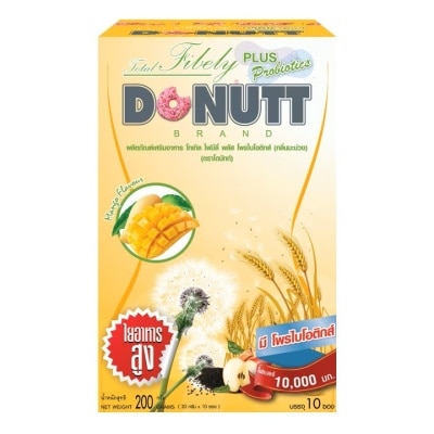 Donutt โดนัทท์ โทเทิล ไฟบีลี่ พลัส โพรไบโอติกส์ (กลิ่นมะม่วง) 10 ซอง ผลิตภัณฑ์เสริมอาหาร