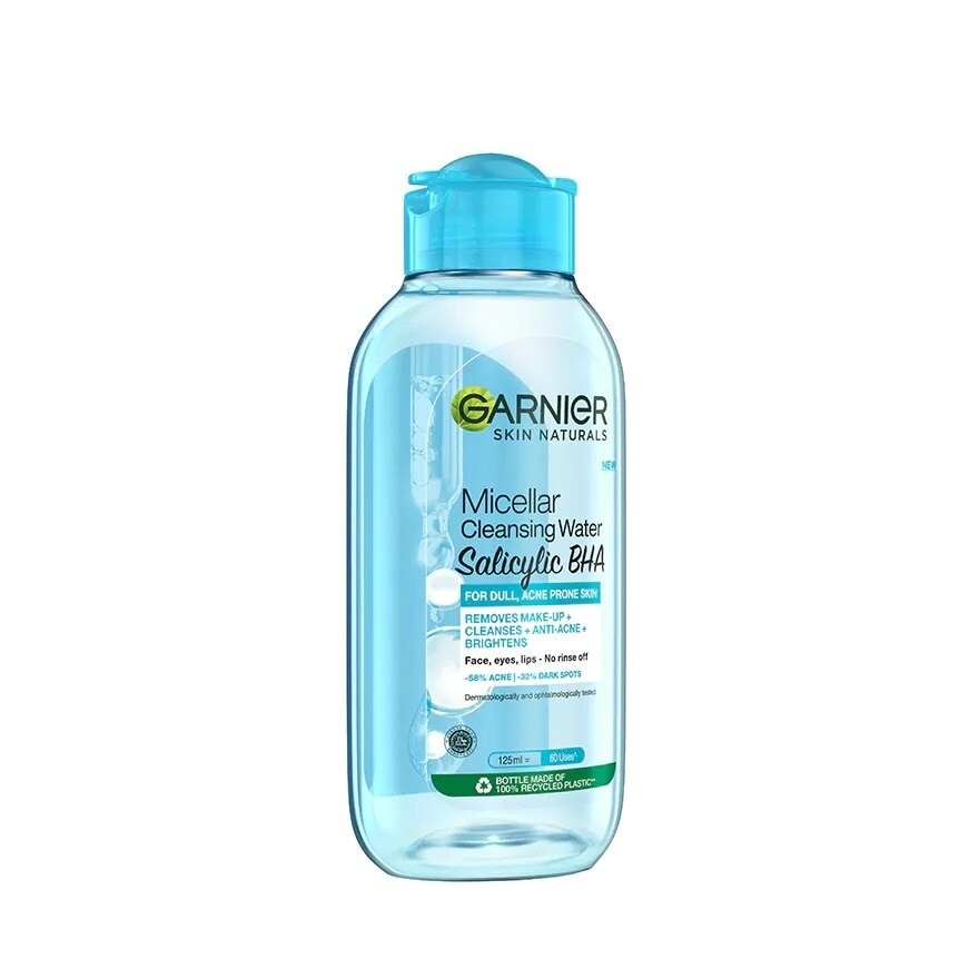 Garnier Skin Naturals Micellar Cleansing Water Salicylic BHA 125 Ml. ล้างเครื่องสำอาง