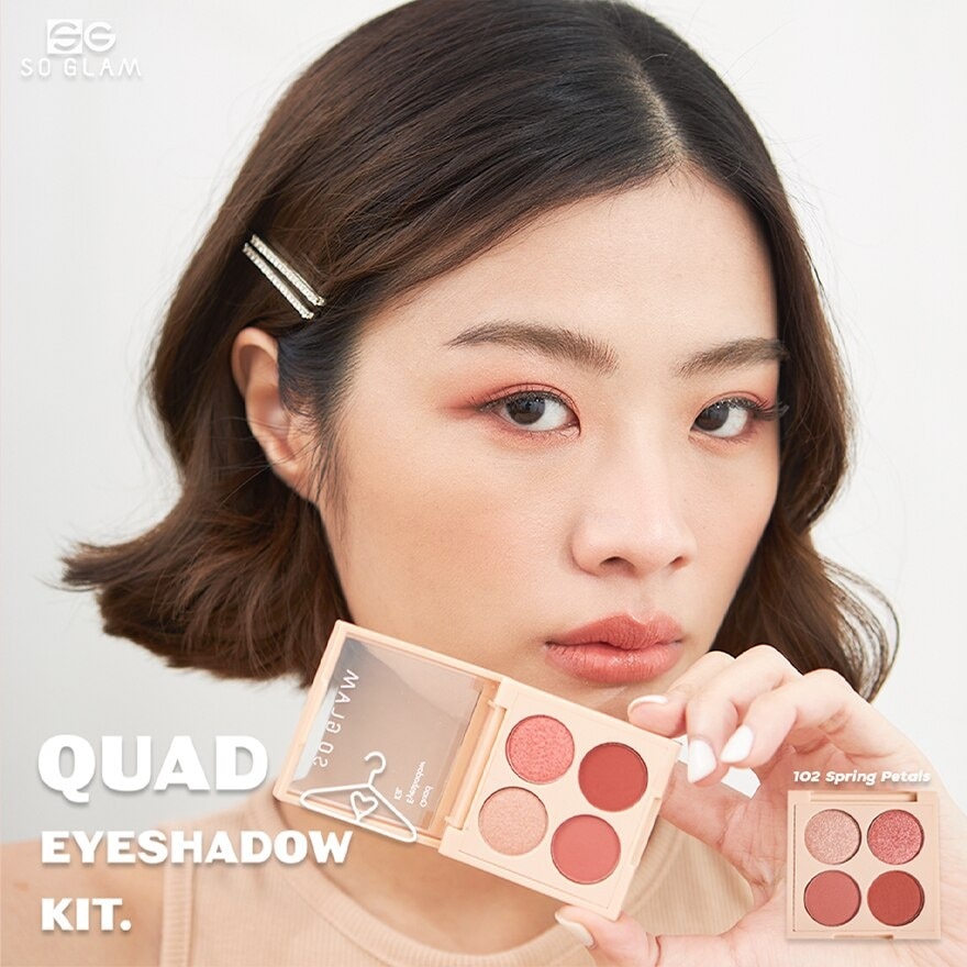 So Glam Quad Eyeshadow Kit 8g. 102 Spring Petals