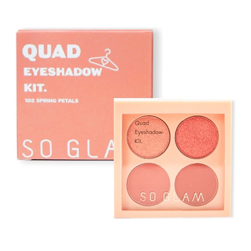 So Glam So Glam Quad Eyeshadow Kit 8g. 102 Spring Petals