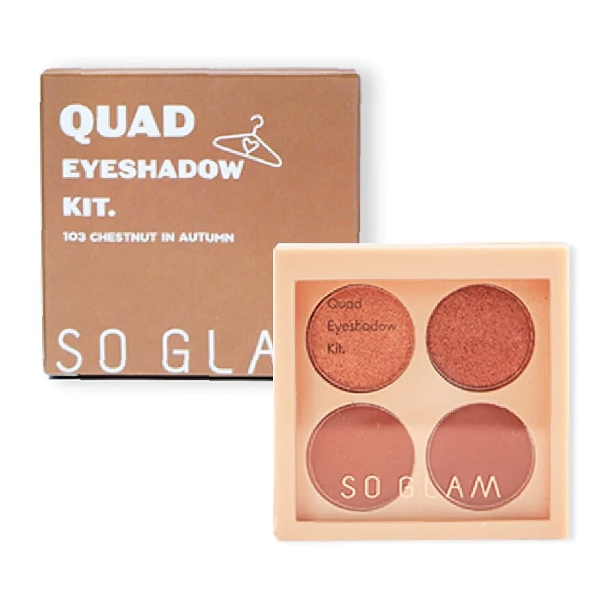 So Glam So Glam Quad Eyeshadow Kit 8g. 103 Chestnut In Autumn