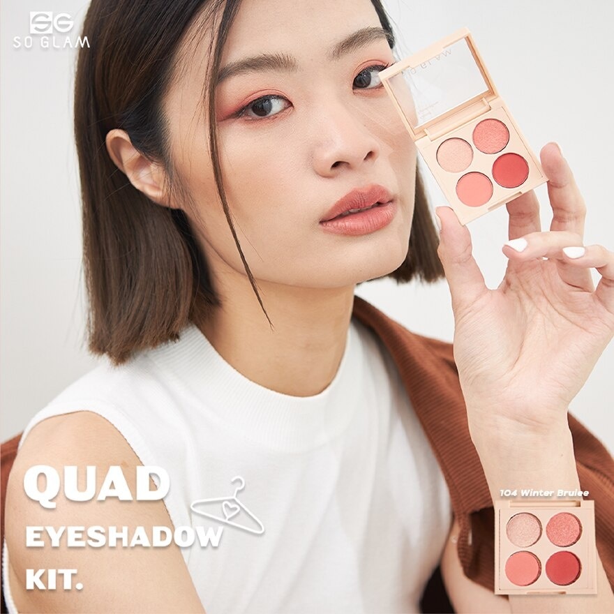 So Glam Quad Eyeshadow Kit 8g. 104 Winter Brulee