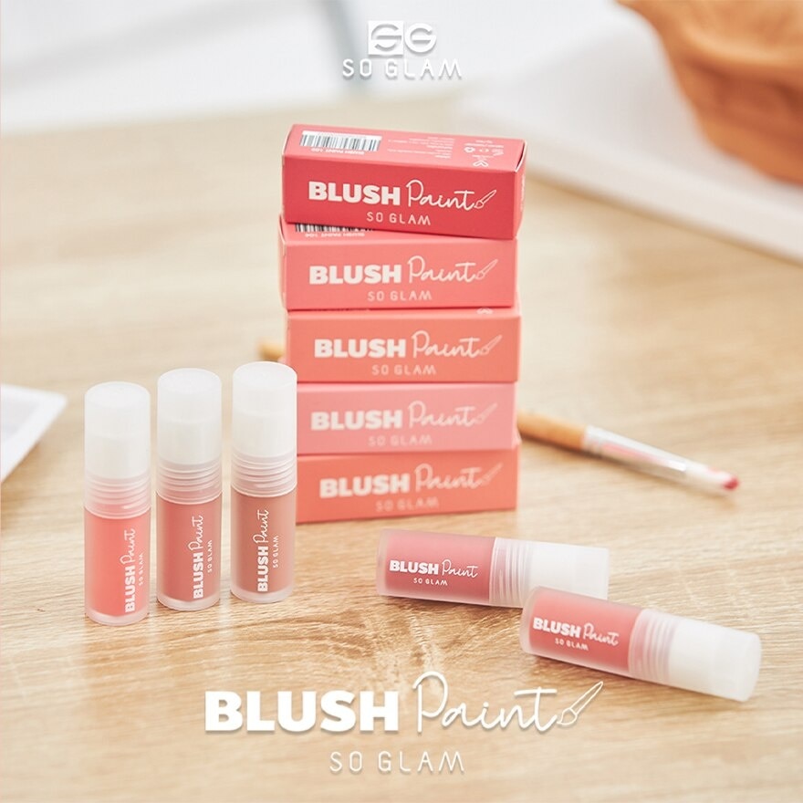 So Glam Blush Paint Liquid Blusher 3g. 101 Soft Tangerine