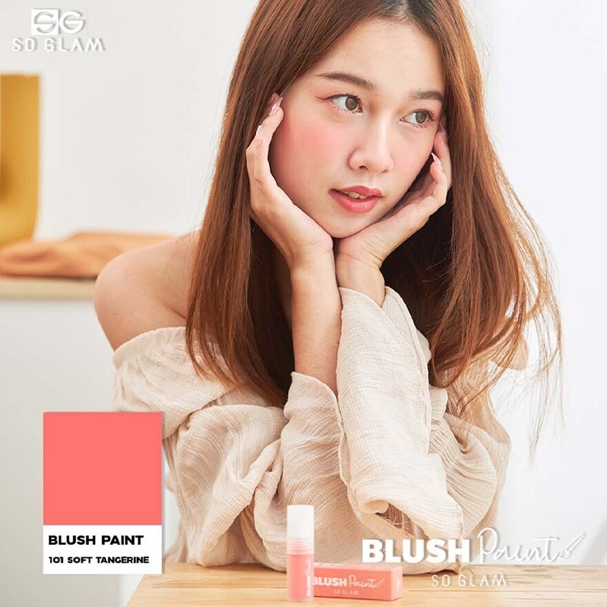 So Glam Blush Paint Liquid Blusher 3g. 101 Soft Tangerine