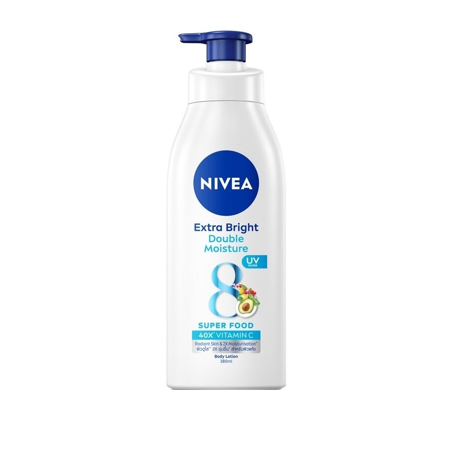 Nivea Extra Bright Double Moisture Body Lotion 380 Ml. โลชั่น บำรุงผิว