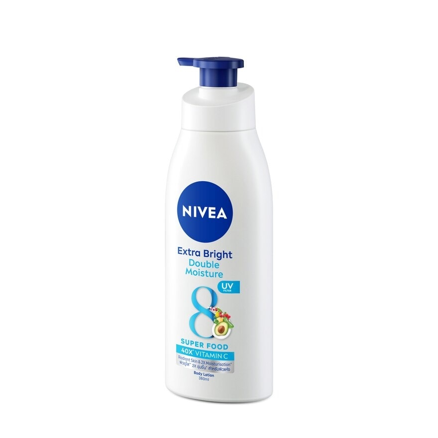 Nivea Extra Bright Double Moisture Body Lotion 380 Ml. โลชั่น บำรุงผิว