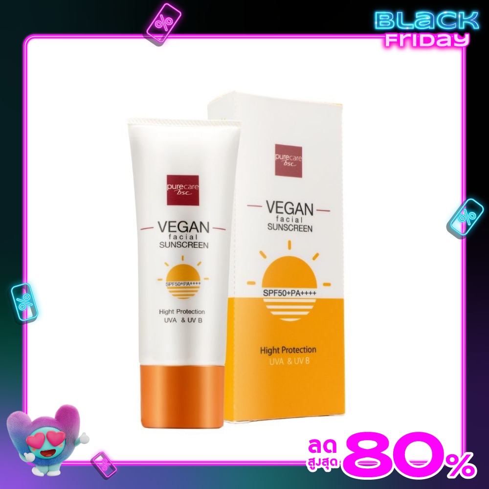 Pure Care Bsc Pure Vegan Facial Sunscreen SPF50+ PA++++ 25g.