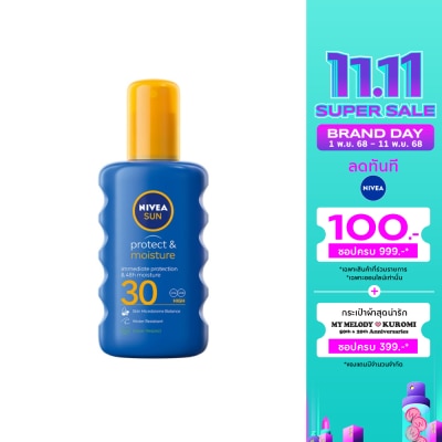 Nivea นีเวีย ซัน โพรเท็ค แอนด์ มอยซ์เจอร์ สเปรย์ เอสพีเอฟ30 200 มล. สเปรย์ ป้องกันแสงแดด