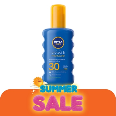 Nivea - นีเวีย ซัน โพรเท็ค แอนด์ มอยซ์เจอร์ สเปรย์ เอสพีเอฟ30 200 มล. สเปรย์ ป้องกันแสงแดด