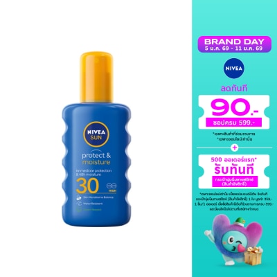 Nivea นีเวีย ซัน โพรเท็ค แอนด์ มอยซ์เจอร์ สเปรย์ เอสพีเอฟ30 200 มล. สเปรย์ ป้องกันแสงแดด