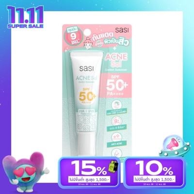 Sasi Sasi Acne Sol Comfort Sunscreen SPF50 PA++++ 15ml.