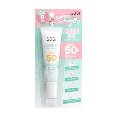 Sasi ศศิ แอคเน่ โซล คอมฟอร์ท ซันสกรีน SPF50 PA++++ 15มล.