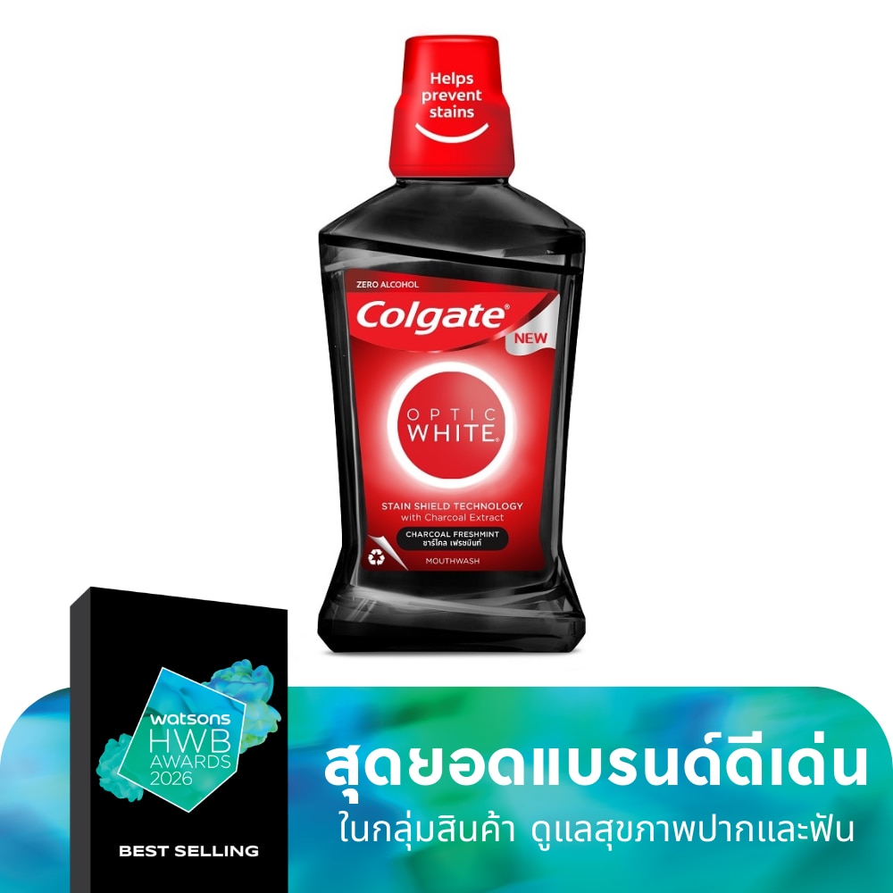 Colgate Colgate Optic White Mouthwash Charcoal Freshmint 500 Ml.