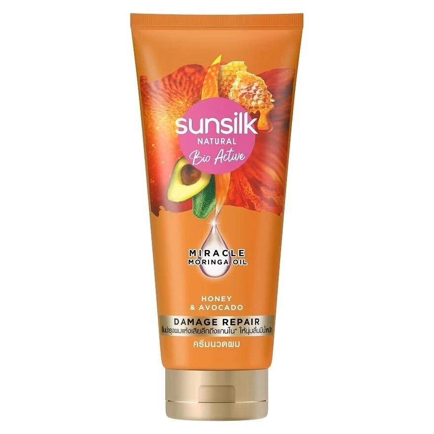 Sunsilk Natural Conditioner Bio Active Honey  Avocado Damage Repair 330 Ml. ครีมนวด บ