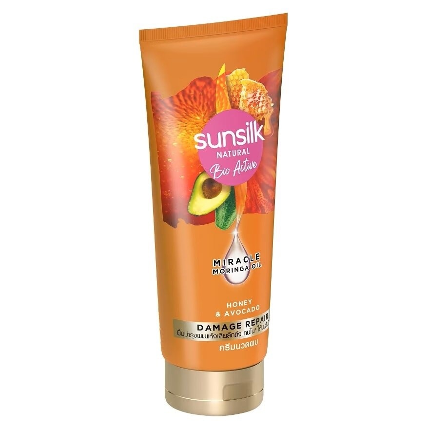 Sunsilk Natural Conditioner Bio Active Honey  Avocado Damage Repair 330 Ml. ครีมนวด บ