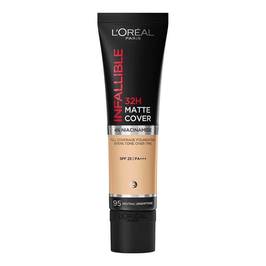 ลอรีอัล อินฟอลลิเบิล 32H แมท คัฟเวอร์ ฟาวเดชั่น SPF25 PA+++ 30มล. 95