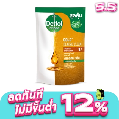 Dettol - Dettol Shower Gel Gold Classic Clean Refill 370 G.