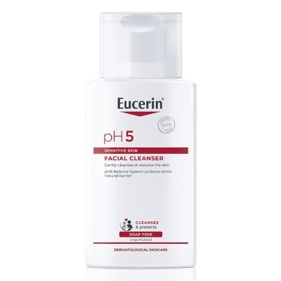 Eucerin ยูเซอริน พีเอช5 เซนซิทีฟ เฟเชี่ยล คลีนเซอร์ 100 มล. ผลิตภัณฑ์ทำความสะอาดผิวหน้า