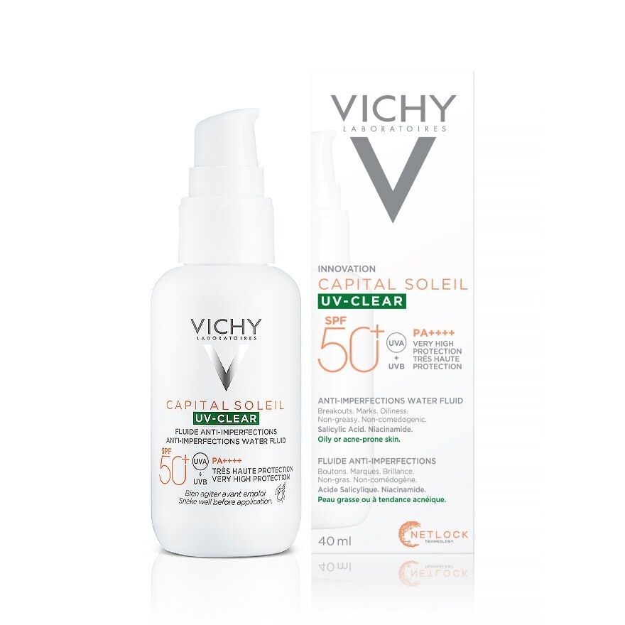 Vichy Capital Soleil UV Clear SPF50+ PA++++ 40 ml. Suncare for Oily  Acne Prone skin