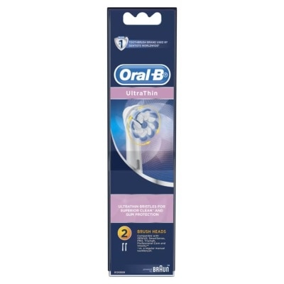 Oral B ออรัล-บี หัวเปลี่ยนแปรงสีฟันไฟฟ้า อัลตราธิน (รุ่น EB60) รีฟิล 2 ชิ้น