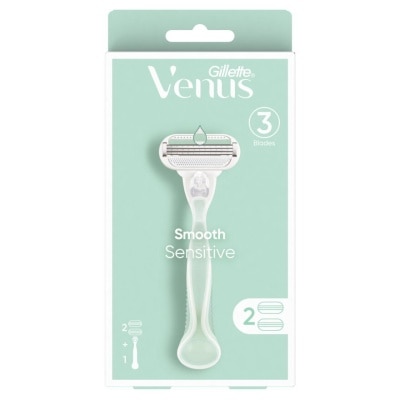 Gillette Gillette Venus Smooth Sensitive Razor 1'S + Blades 2'S มีดโกน กำจัดขน