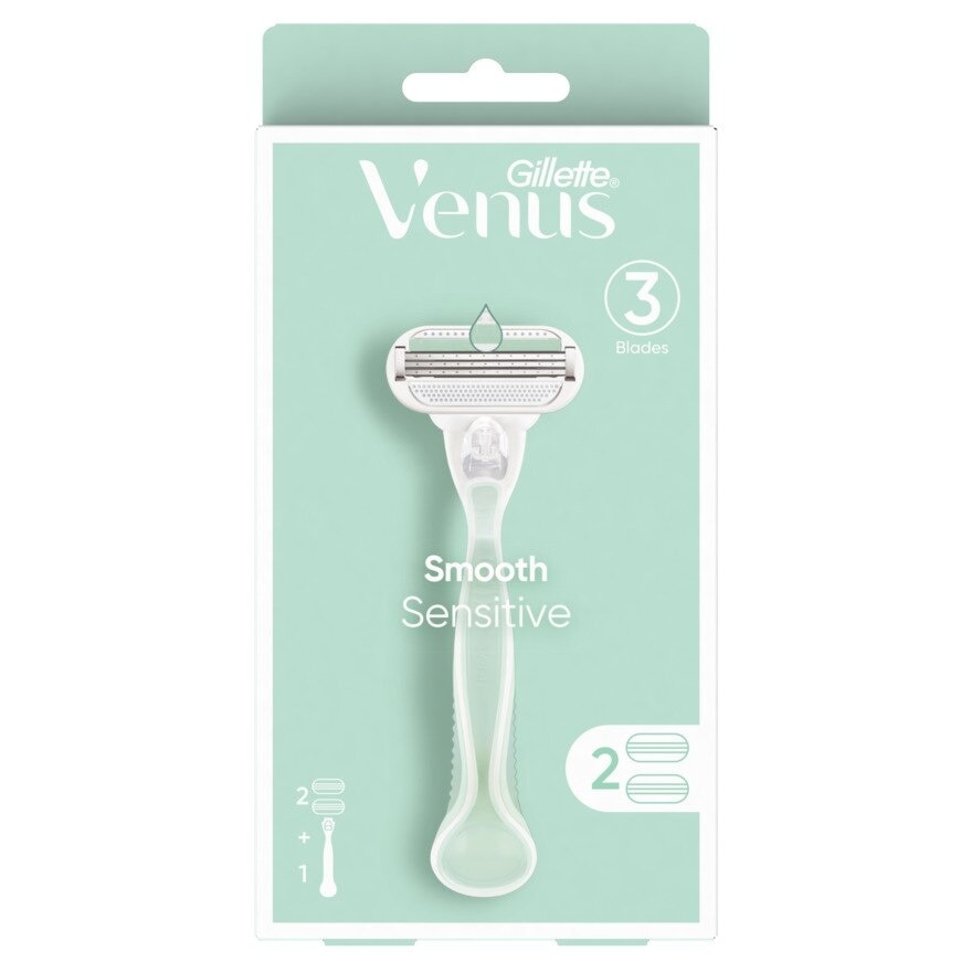 Gillette Venus Smooth Sensitive Razor 1'S + Blades 2'S มีดโกน กำจัดขน