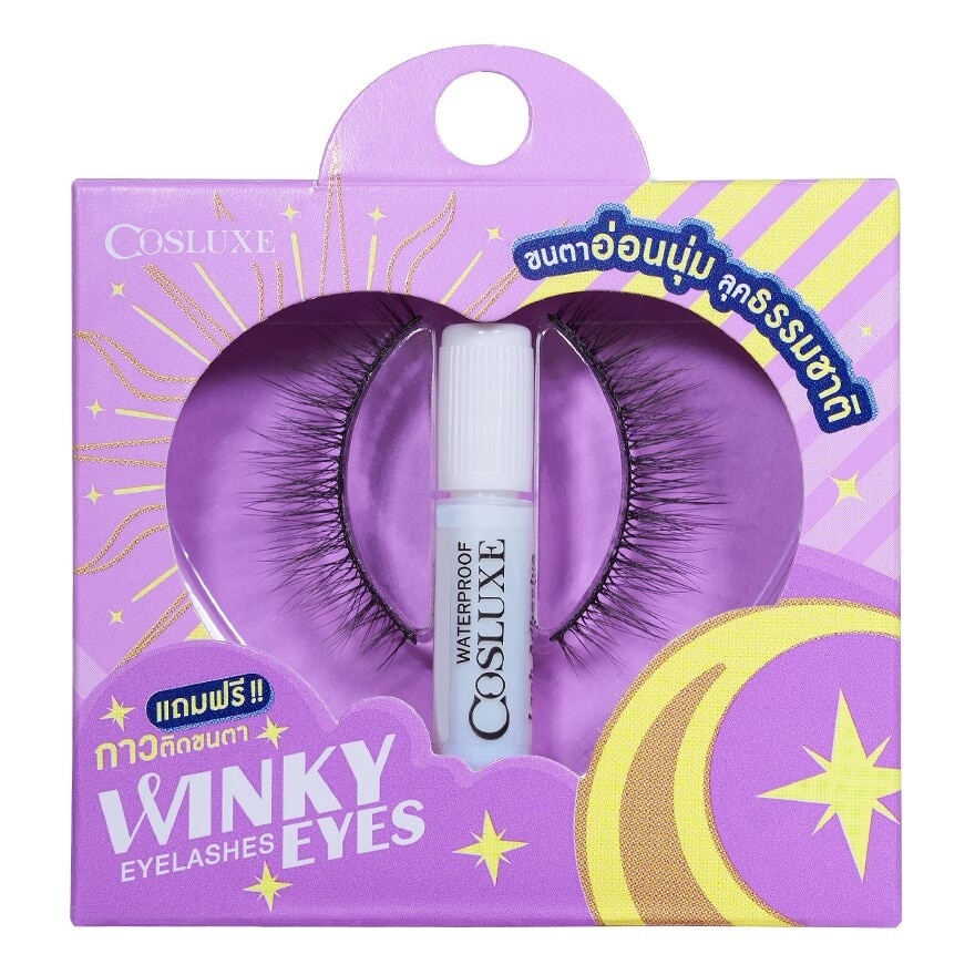 Cosluxe Cosluxe Winky Eyes Eyelashes 1Pair With Adhesive A-03