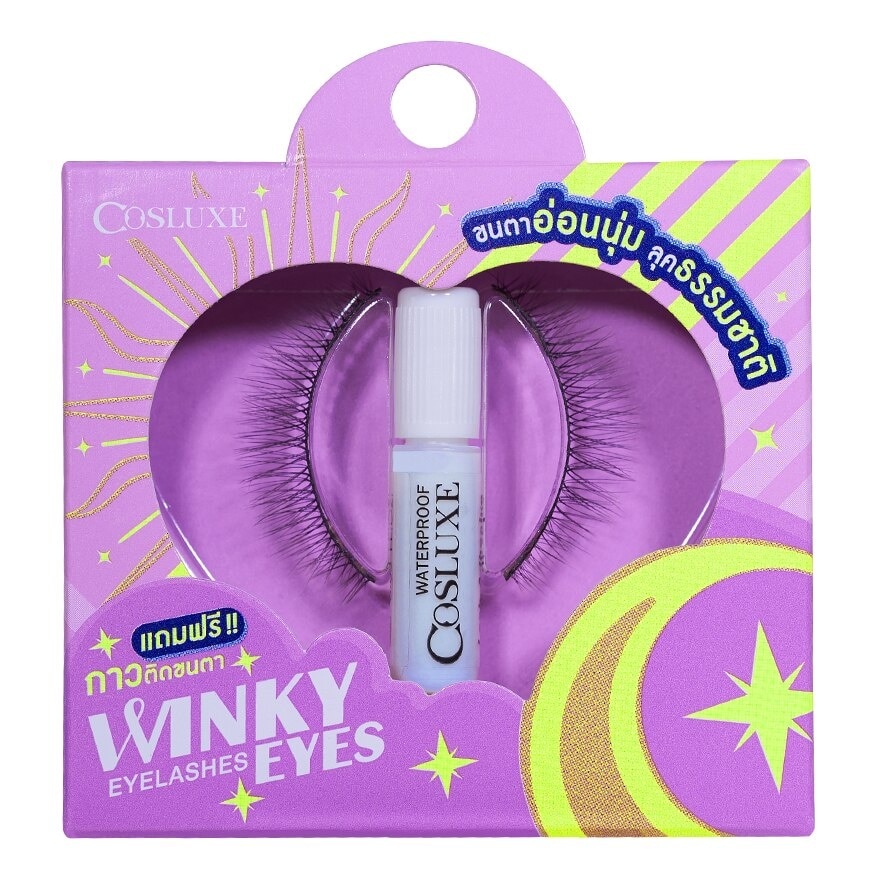 Cosluxe Cosluxe Winky Eyes Eyelashes 1Pair With Adhesive A-01